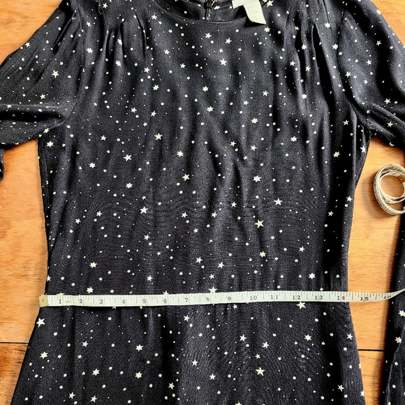 H&M Long Sleeve Black Dress With Stars - Picture 5 of 8